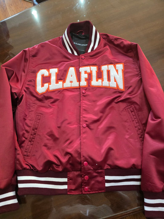 Claflin University Unisex Satin Varsity Jacket